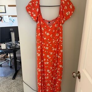 Old Navy Red Floral Dress